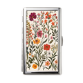 The Herbarium — Ward Tin metal cardholder wallet with a weathered vintage floral study