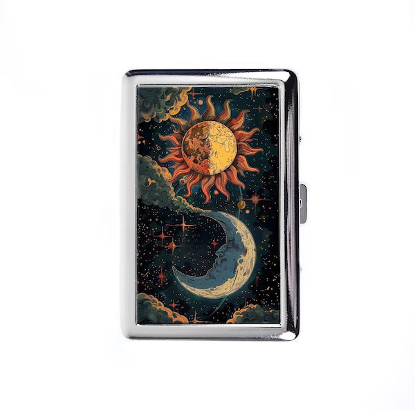 Sol & Luna tin pocket wallet by Ward Tin