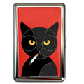 Red Familiar tin pocket wallet by Ward Tin